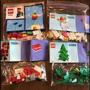 LEGO Lot of 4 Christmas Mini Sets 10065, 10068, 10069, 10070 Complete Retired